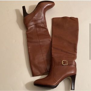 Cognac Leather Boots Women’s Sz 6